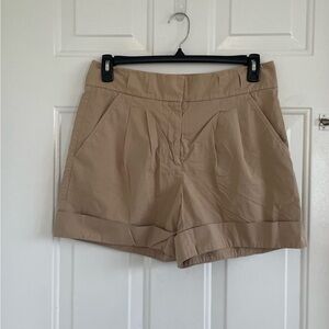 Vince Women’s 100% Cotton Khaki Beige Chino Shorts With Slashed Pickets …